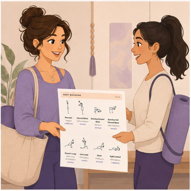 Handing the printed flow to a student