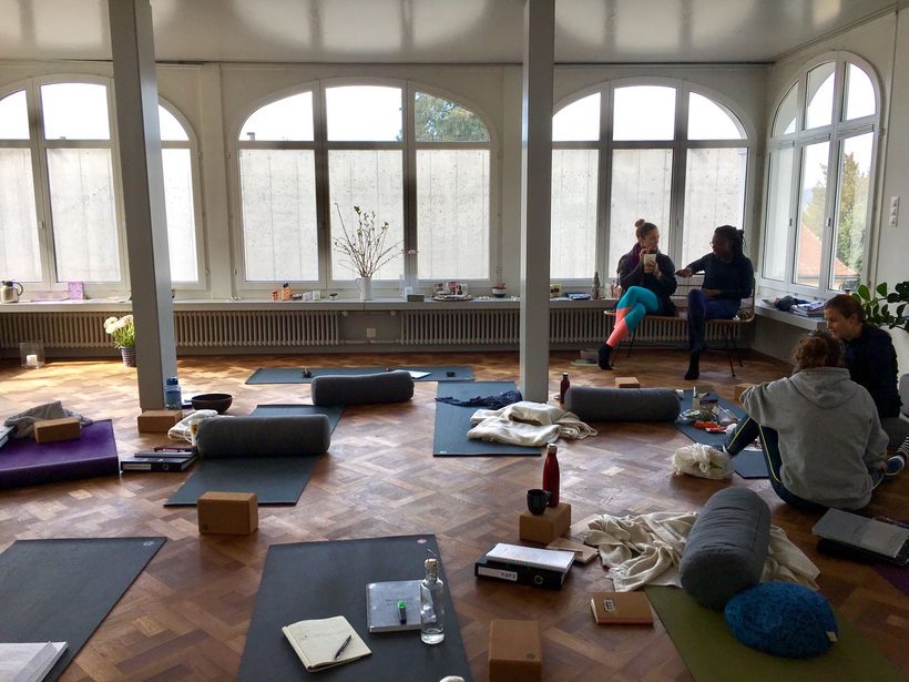 A training room between sessions