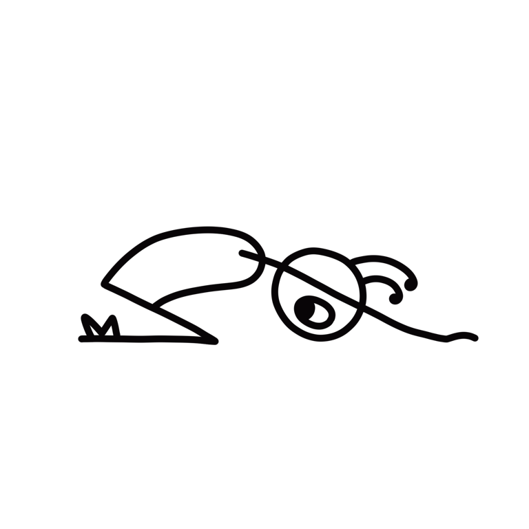 Illustration of Child's Pose (Balasana), part of this yoga sequence