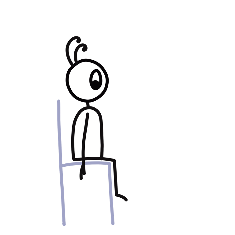 Illustration of Mountain (Chair Pose), part of this yoga sequence