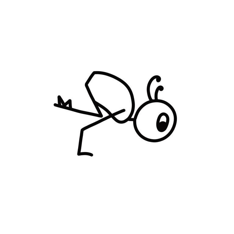Illustration of Crow Pose (Kakasana), part of this yoga sequence