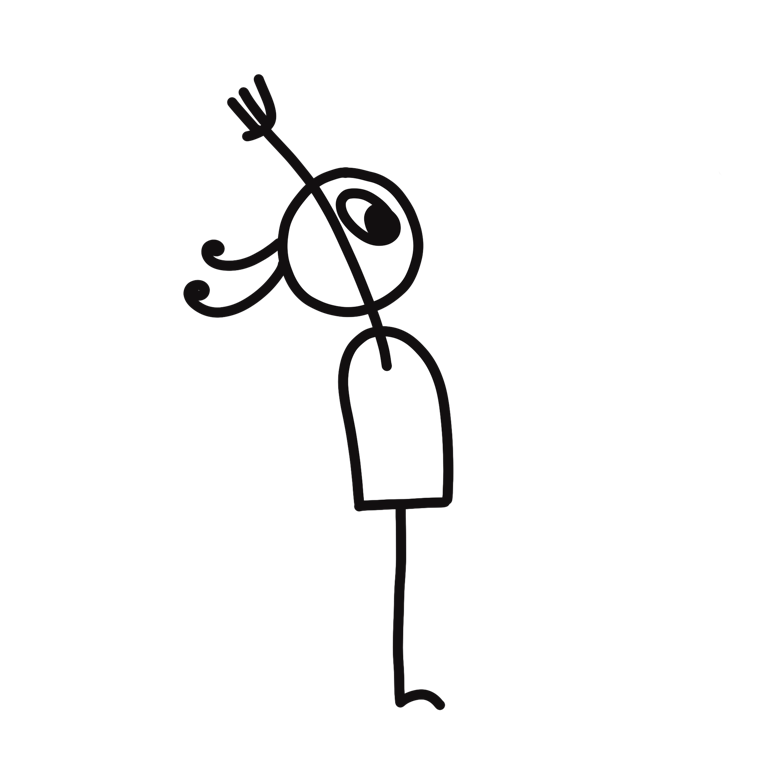Stick figure of Upward Salute