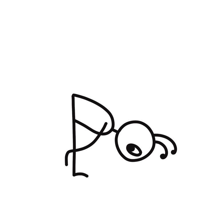 Illustration of Standing Forward Bend (Uttanasana) in a vinyasa sun salutation