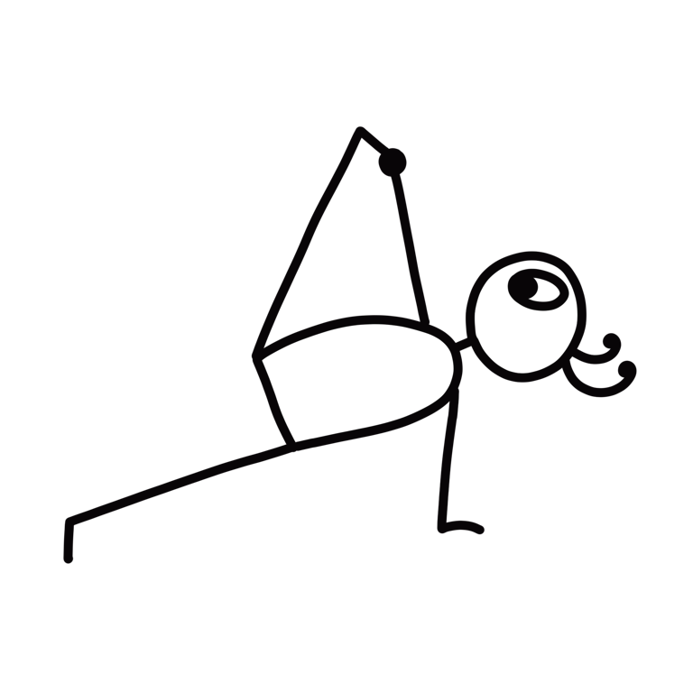 Illustration of Side Plank (Vasisthasana), part of this yoga sequence