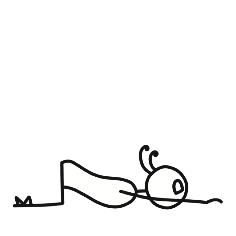 Illustration of Melting Heart (Yin Pose), part of this yoga sequence
