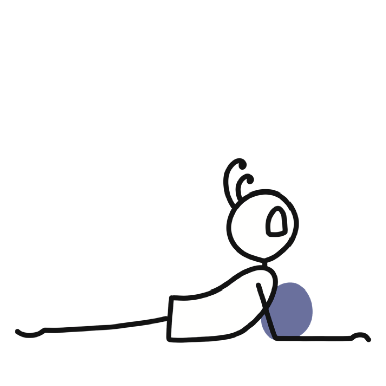 Illustration of Sphinx (Yin Pose), part of this yoga sequence